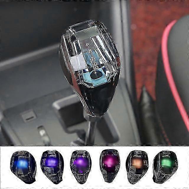 R Shape Cut Car Shift Knob Touch Activated Multi-color Led For Automatic Vehicles  Automatic