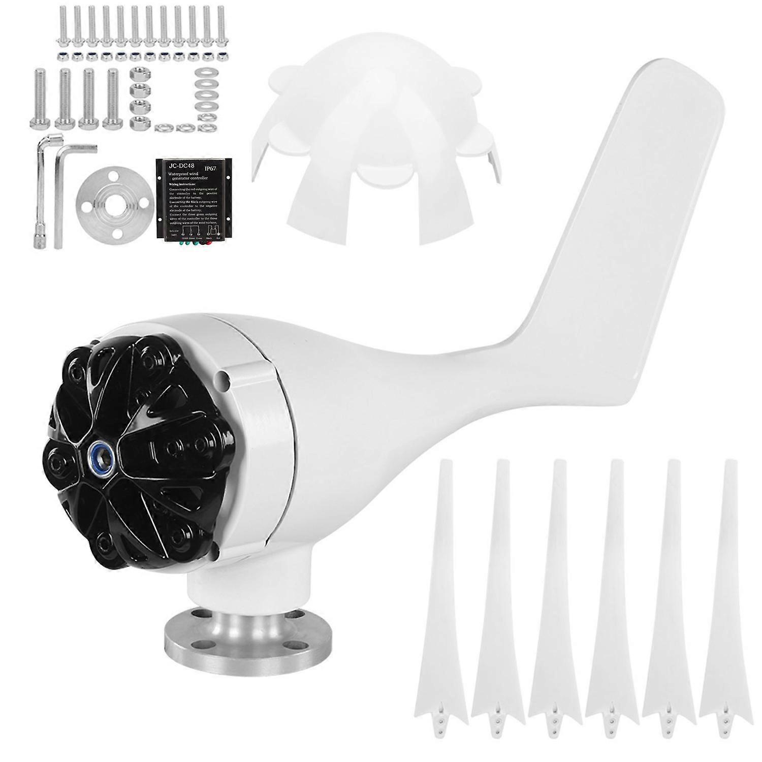 Windturbinen Kit Generator 6 Blätter Kleines Netzteil für mobile Raum Boote Kabine 300W48V