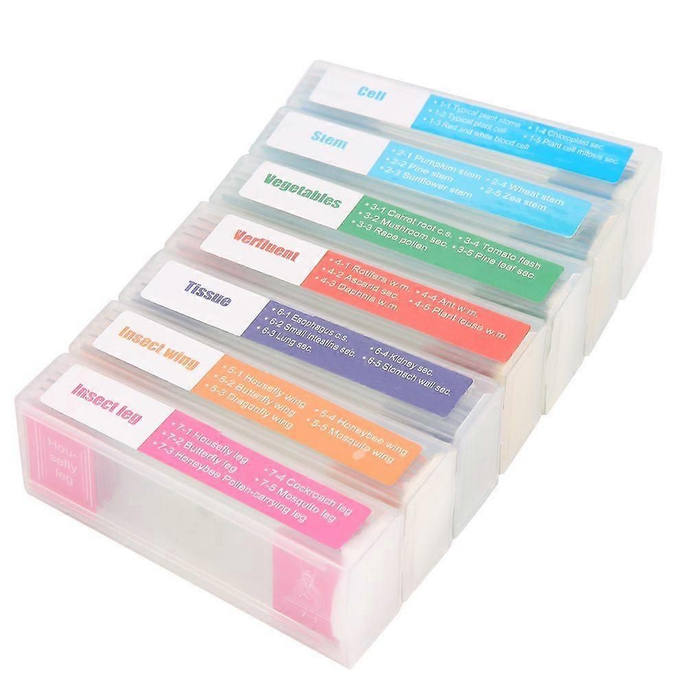 biological prepared slide 35pcs Biology Glass Prepared Microscope Slides Lab