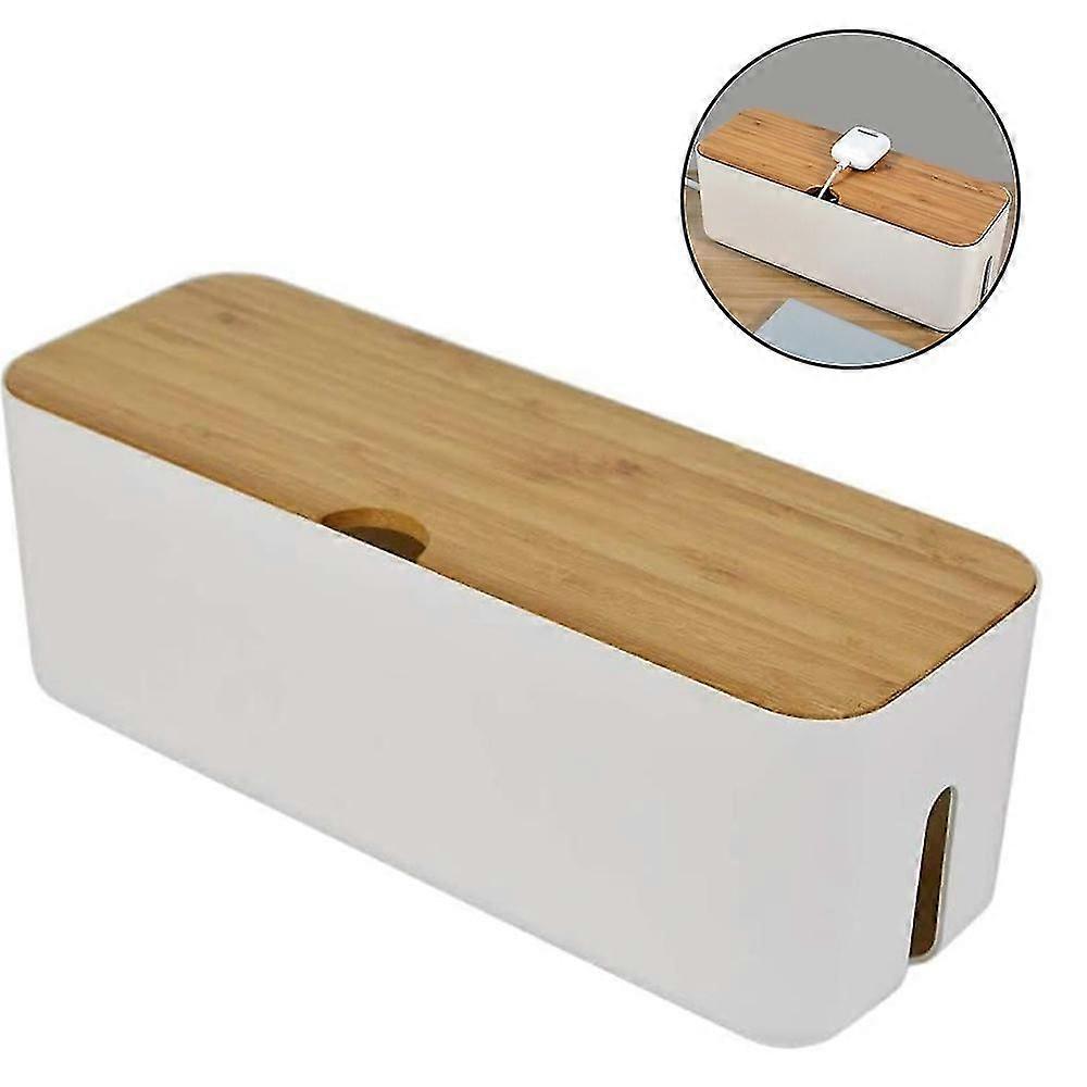Cable Management Box Small White Cable Organizer Box For Extension Cord Power Stripe Surge Protector Wire Management Concealer Organizer Cover Hider F