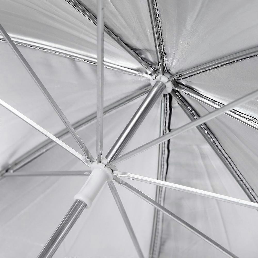 83cm 33in Studio Photo Strobe Flash Light Reflector Black Silver Umbrella