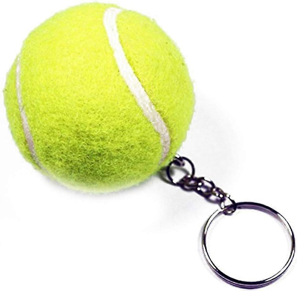 Mini Tennis Shaped Rubber Keychain Keyring Comfortable and Environmentally