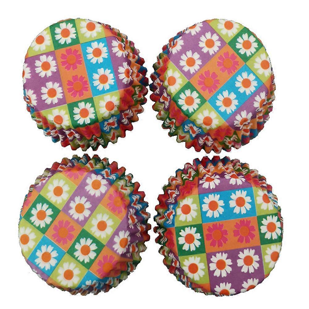 100Pcs μίνι δαχτυλίδια cupcake ανθεκτικά στη θερμότητα πετρέλαιο ανθεκτικά φλιτζάνια ψησίματος