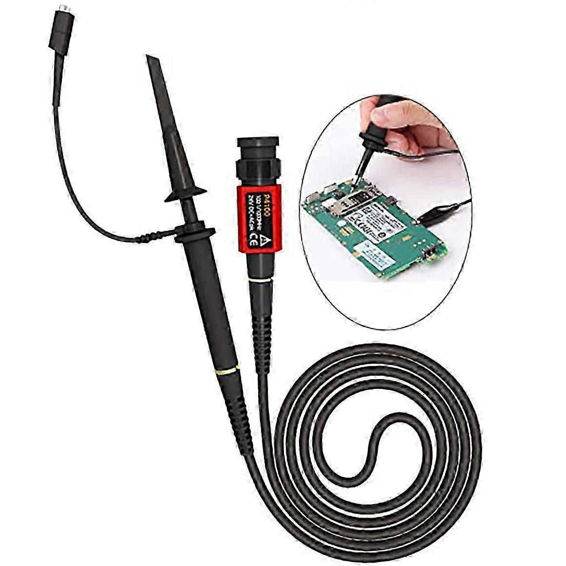 Cleqee P4100 High Voltage Oscilloscope Probe - 100MHz 2000V 100:1 Ratio With Full Accessory Kit