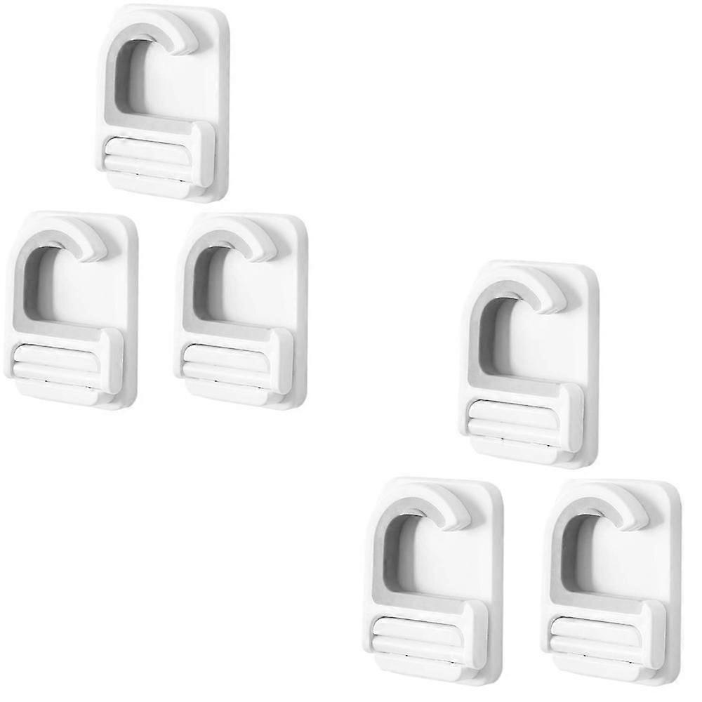 6 mop clips, hole free, wall hook hanger, wall mounted storage rack, storage rack