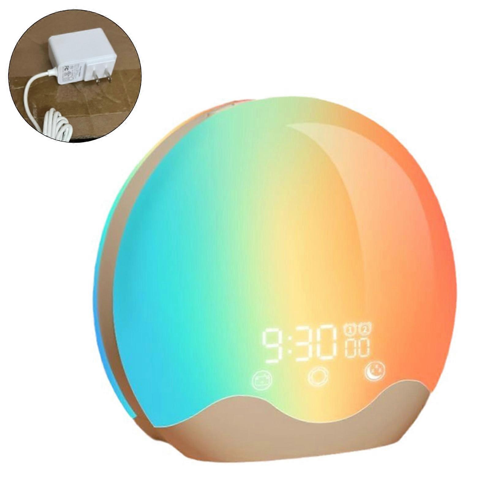 Multifunctional Sunrises Simulation Alarm Clock for Natural Wake Up with Soothing Light And Sound Touch Control Light