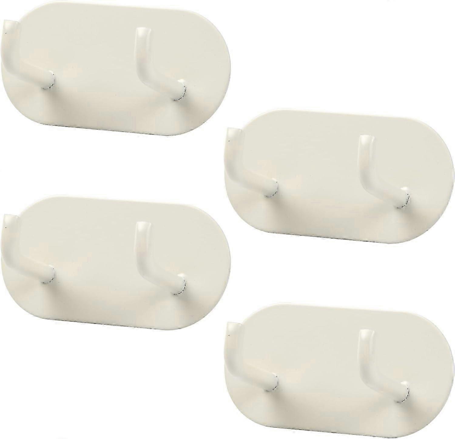 4 Pack Self Adhesive Metal Hooks, Sticky Hooks Extra Strong, Wall Mounted Coat Hooks, Hooks for Hanging Stick on Hooks Heavy Duty for Bedroom