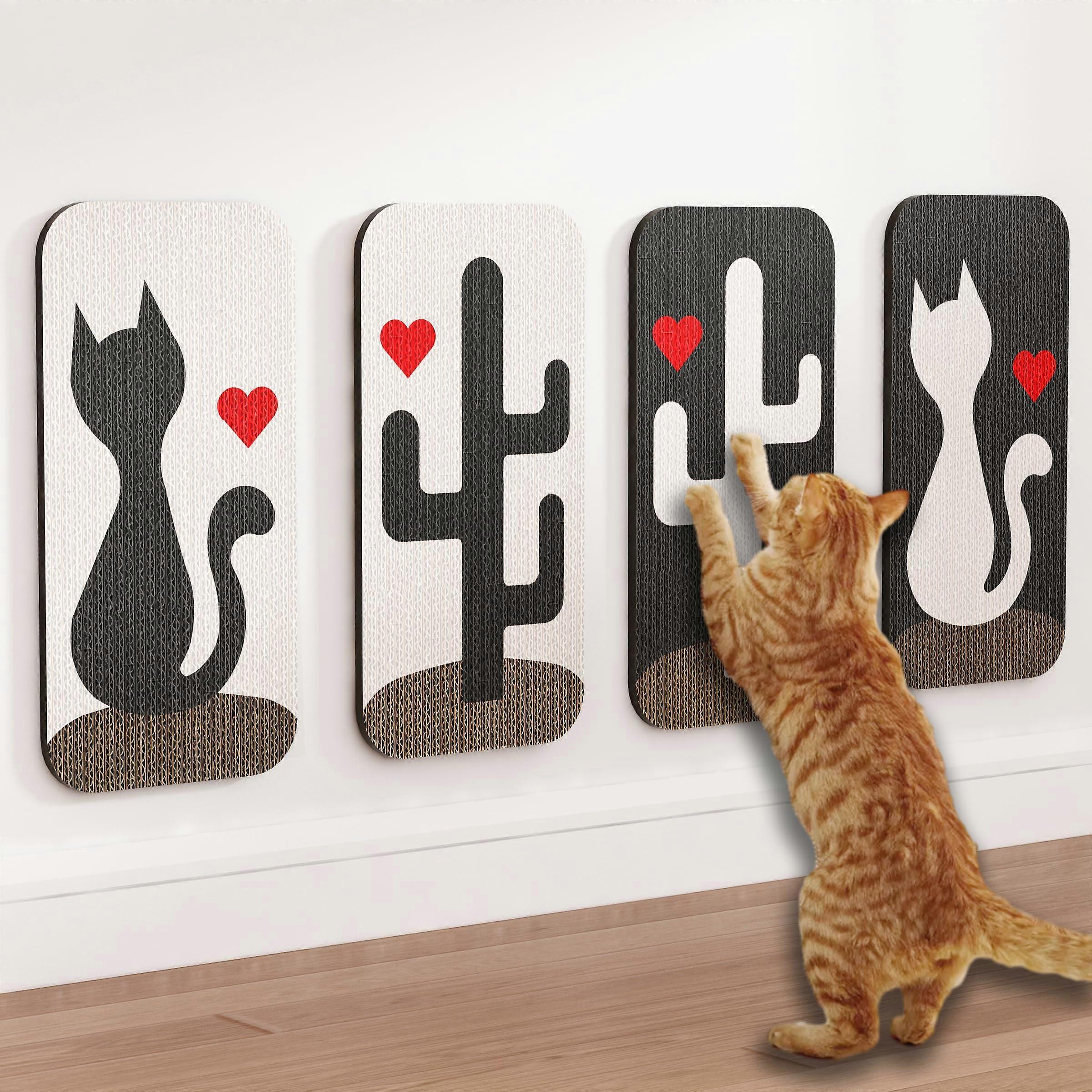 Cat Scratching Board 5-Piece Wall-Mounted Kit For Cats Multi-Surface Scratching