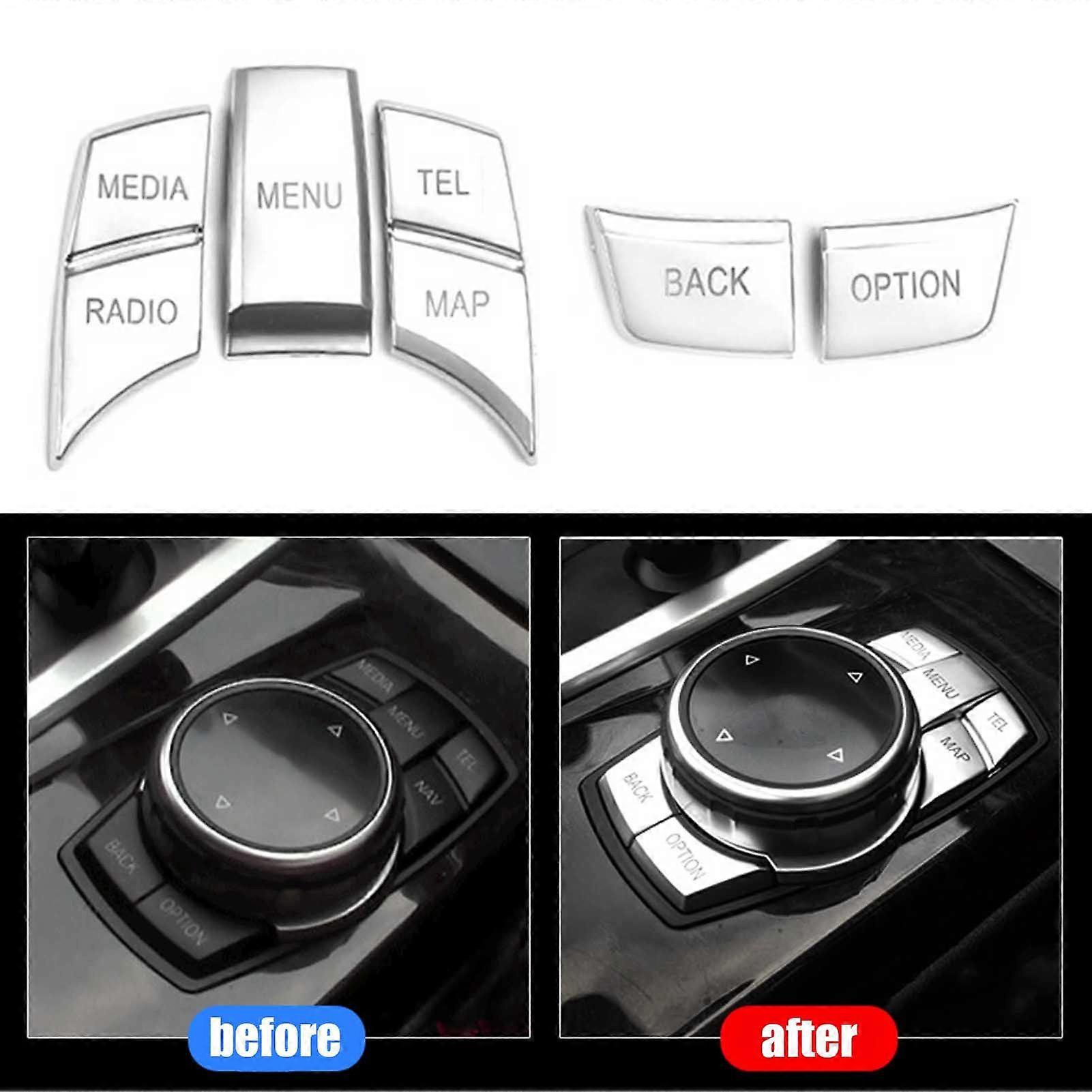 Multi-Media Control Knob Idrive Button Cover Trim For BMW X1 X3 3 6 X5 X6 Series