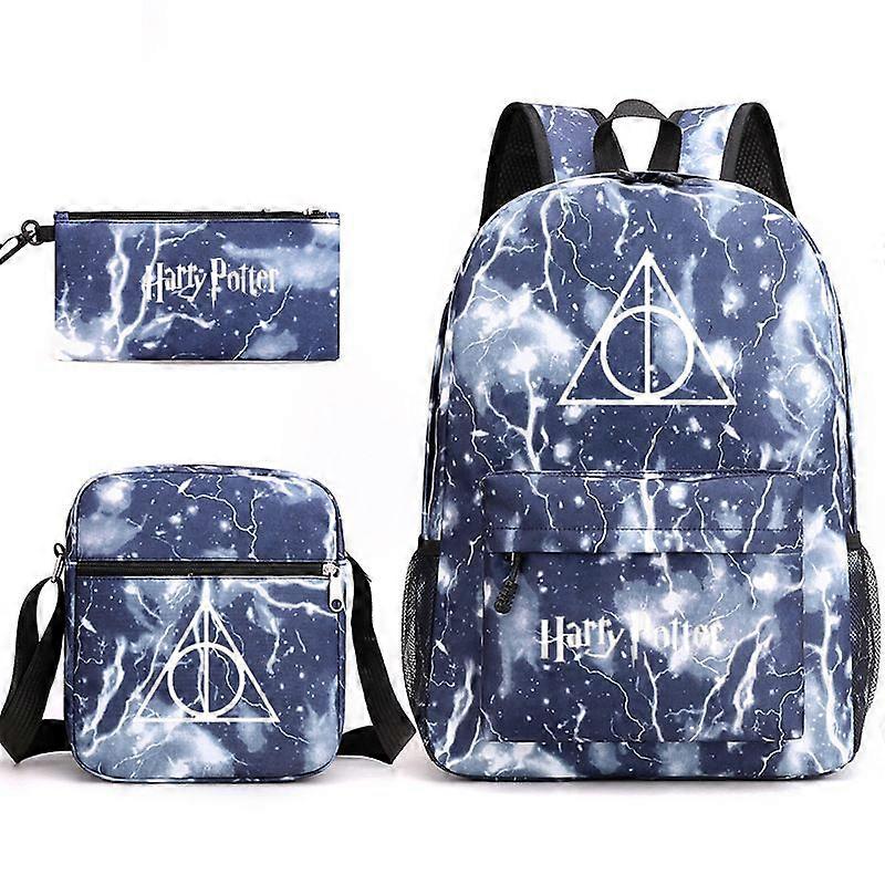 harry potter Harry Potter pattern backpack student school bag small shoulder bag pencil case three-piece set
