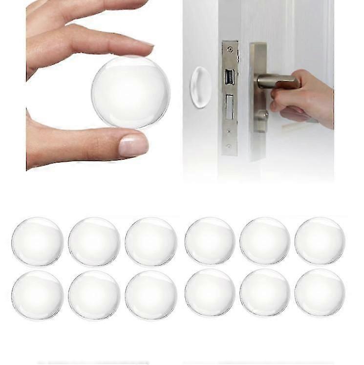 12 Transparent Wall Door Stops-Good
