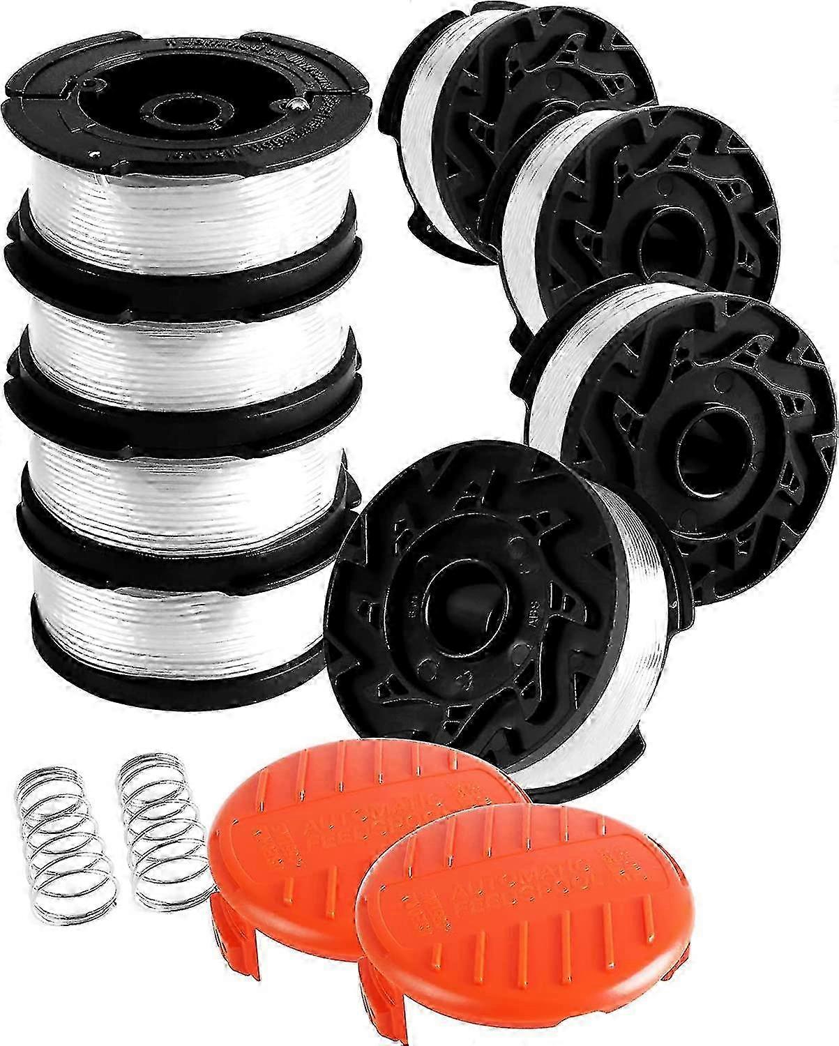 Black+DeckerTrimmer Line Spool 8-Pack with 2 Spool Covers & 2 Springs for Trimmers