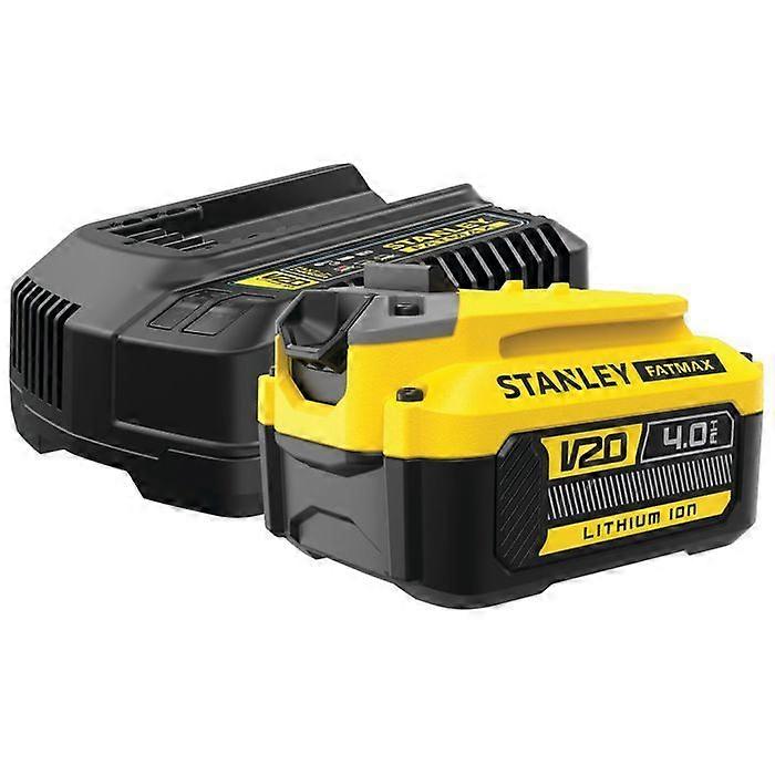 18V 4 Ah battery pack + 2A charger - Stanley Fatmax - Compatible with the STANLEY FATMAX V20 range - SFMCB14M1-QW