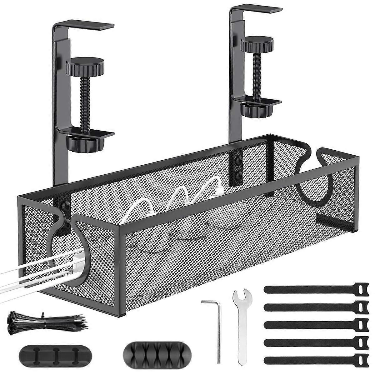 Efficient Cable Organizer, Under Desk Cable Management System with Scratch-Resistant Pads, Durable Construction for Seamless Integration in Home