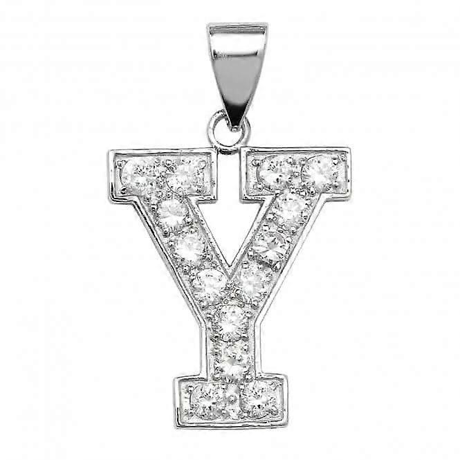 Acotis Silver 925 Zirconia Initial Pendant G6127Y