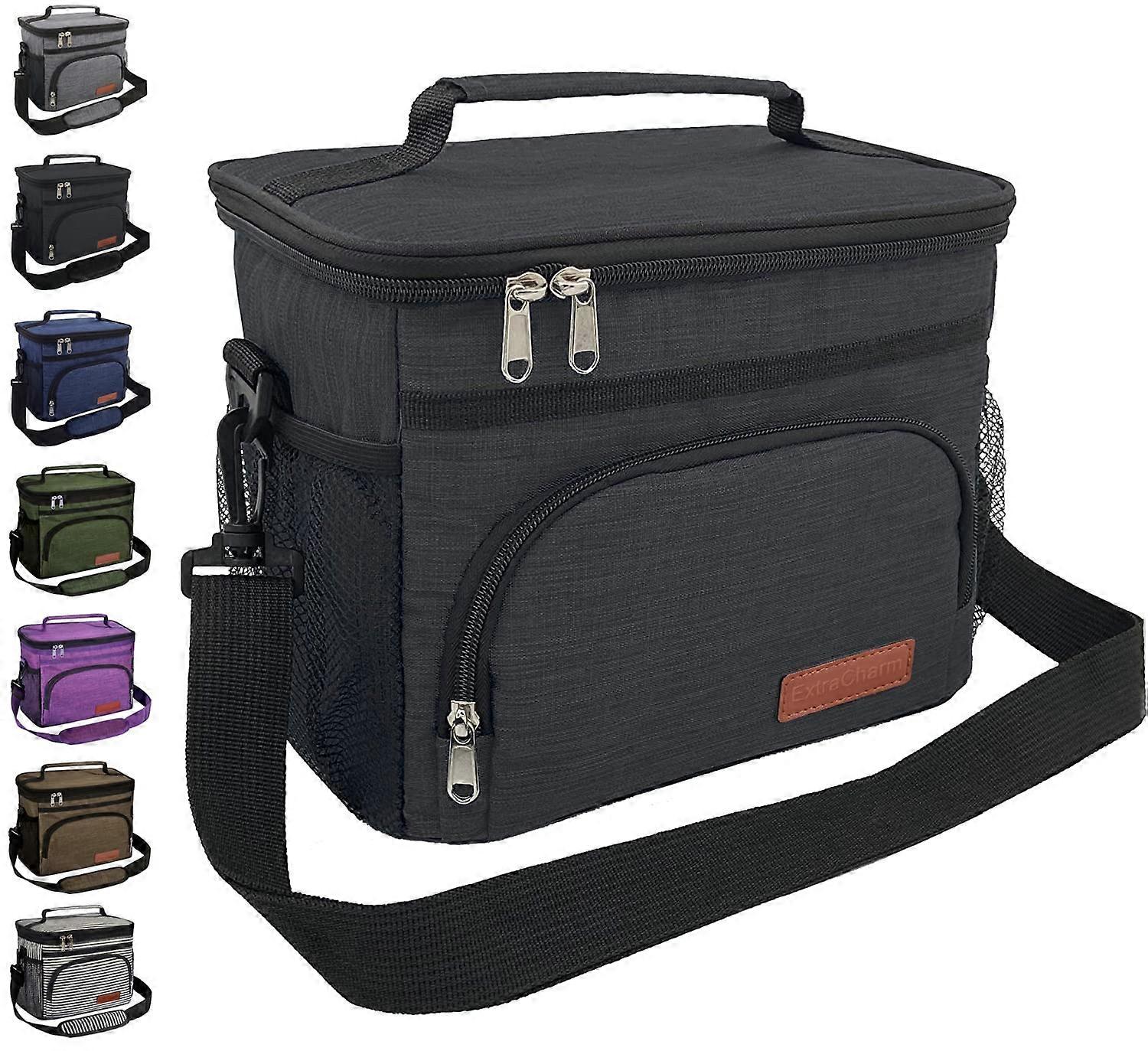 Insulated Reusable Leakproof Lunch Bag for Adults, Large Capacity, Durable Fabric, Waterproof Design, Easy to Clean