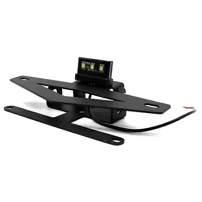 Motorcycle Rear License Registration with Led Light License Plate Holder for 752S