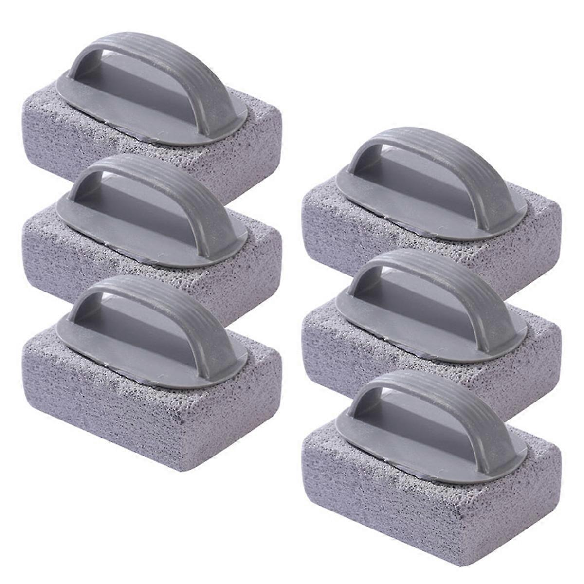 6PCS Pool Clean Block with Handle Swimming Pumice Pool Tile Stone Scrubbing Scouring Stone for Swimm