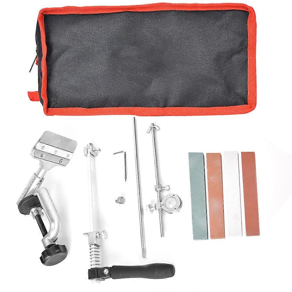 Fixed Angle Sharpener Set All Metal Grinder Sharpening System with 4Pcs Whetstone