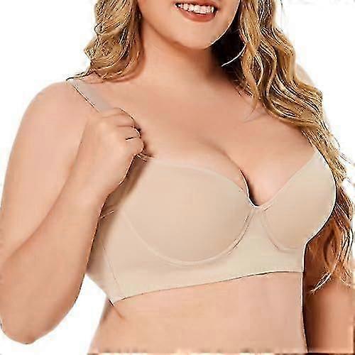"Women's Plus Size Ultimate Underwire Sports Bra, Max Control Push-Up Bras with Adjustable Straps Support Comfort Bralette"
