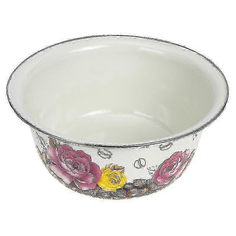 28X28cm Colorful Pots & Planters Enamelware Basin Thickened Food Basin Vegetable Washing Basin Food
