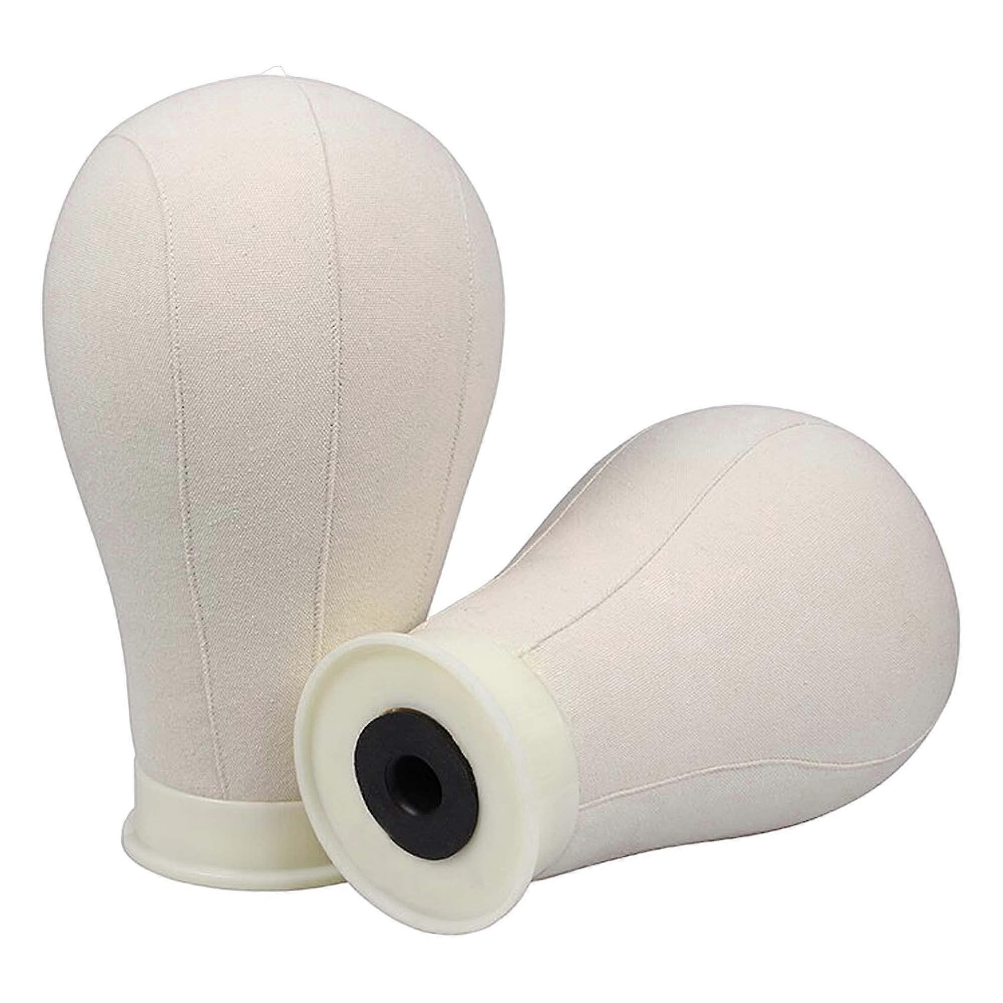 Beauty Trendz Canvas Head for Wigs 22inch Salon Styling Head with Mount Hole for Wig Making, Display Stand, Easy Pin Use