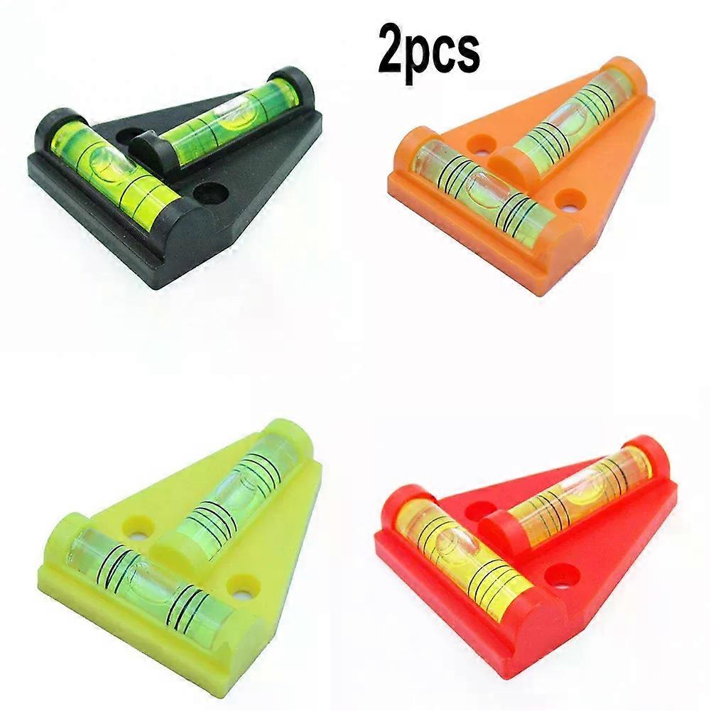 2Pcs Two Way T-Shape Mini Leveller BubbleLevel Horizontal Bubble Triangle Level For Furniture Measuring Kit Bubble Level