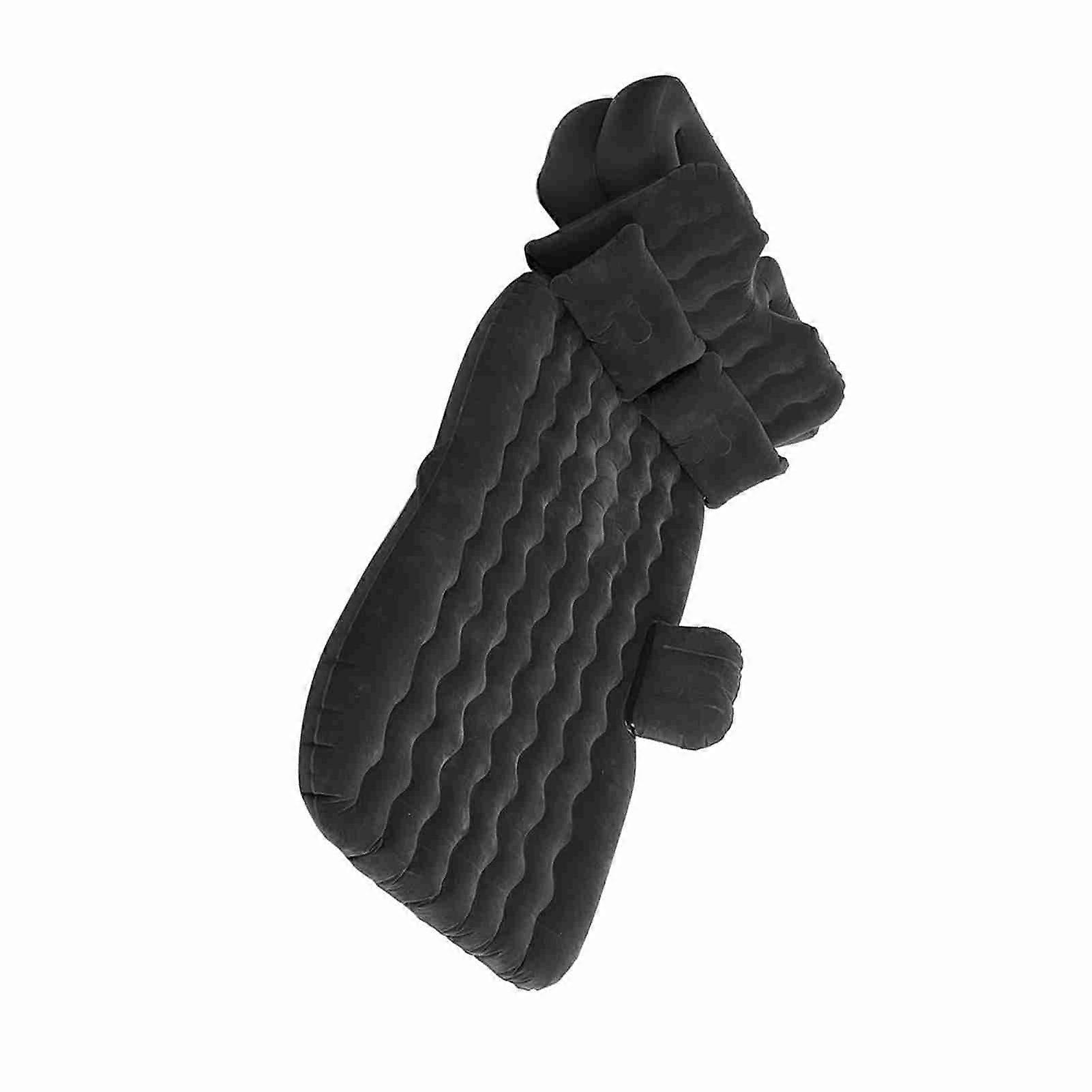 Inflatable Bed Mattress with Pillows & Stools 3100g Black PVC