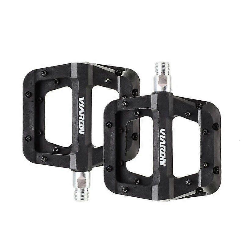 VIARON Ultralight Nylon Bicycle Pedals with Dual Bearings, MTB Accessories for Road and Mountain Bikes, Size 110x100x13.5mm