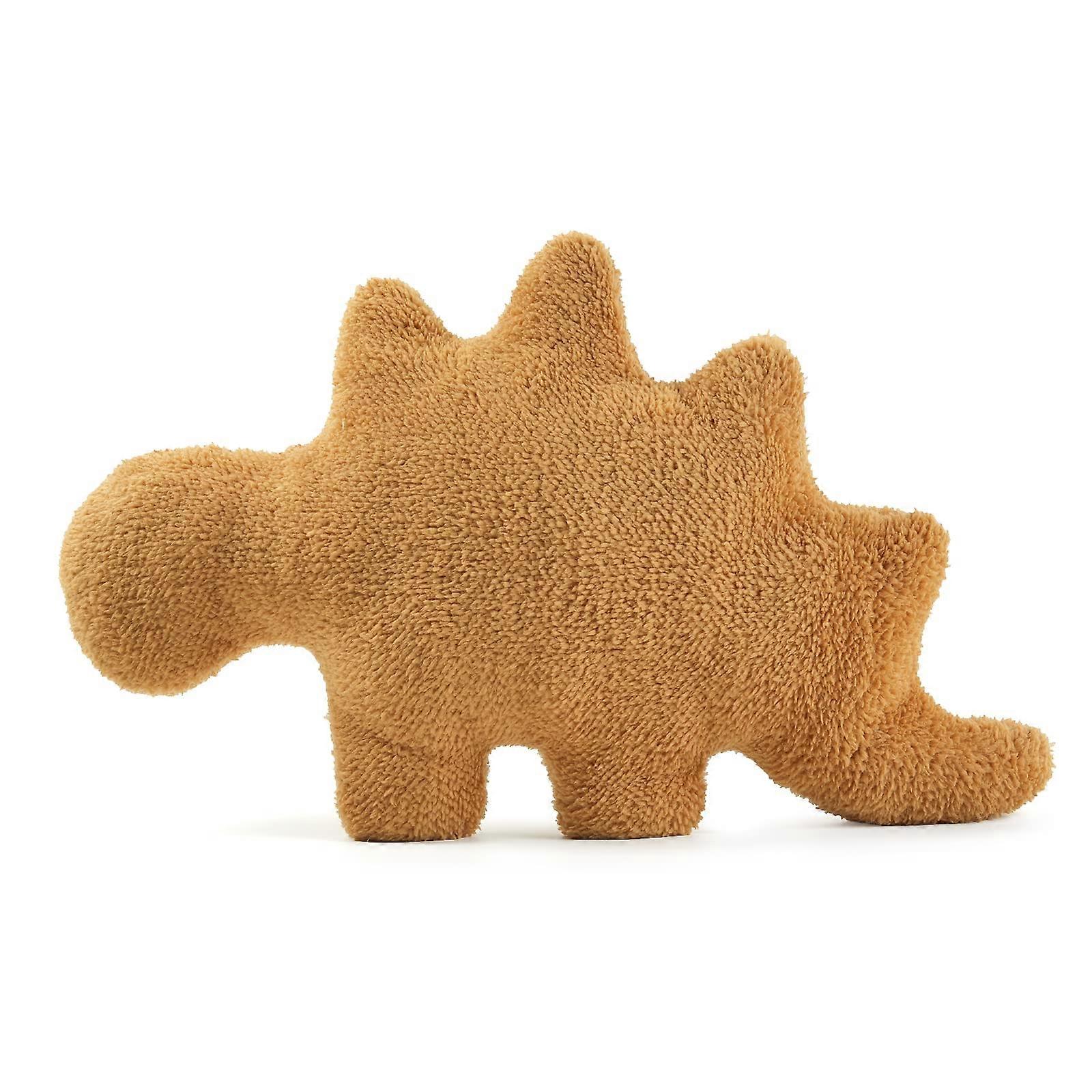Dino Nugget Pillow Plush, Funny Chicken Nugget Plushie for Kids Room Decor, Soft Dinosaur Throw Pillow for Teens and Adults