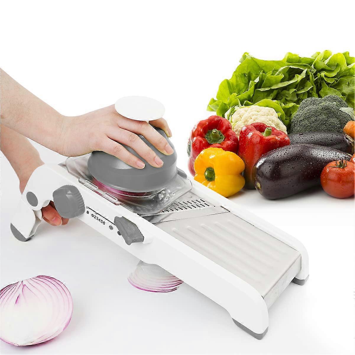 Adjustable Ultra-Sharp Safe Mandoline Slicer for Slicing Vegetables and Fruits
