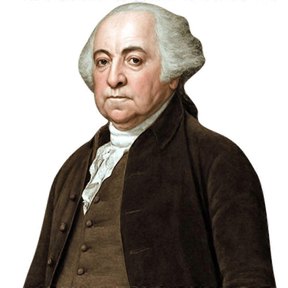 John Adams (Brown Outfit) Half Body Buddy Cutout