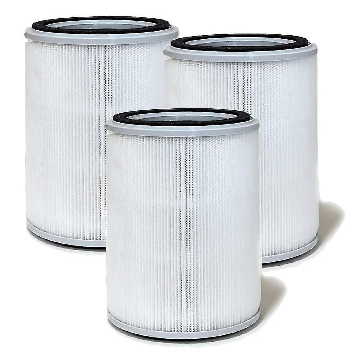 3-in-1 True HEPA with Activated Charcoal Replacement Filters, Compatible with TOPPIN TPAP001 Air Purifier Comfy Air C2, 3-Packs