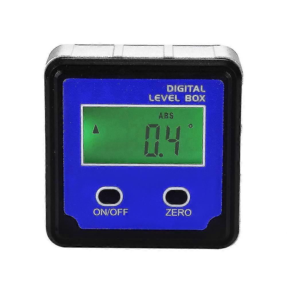 1Pc 4*90 Digital Protractor Inclinometer Level Bevel Box Angle Finder With Magnet Base (blue)