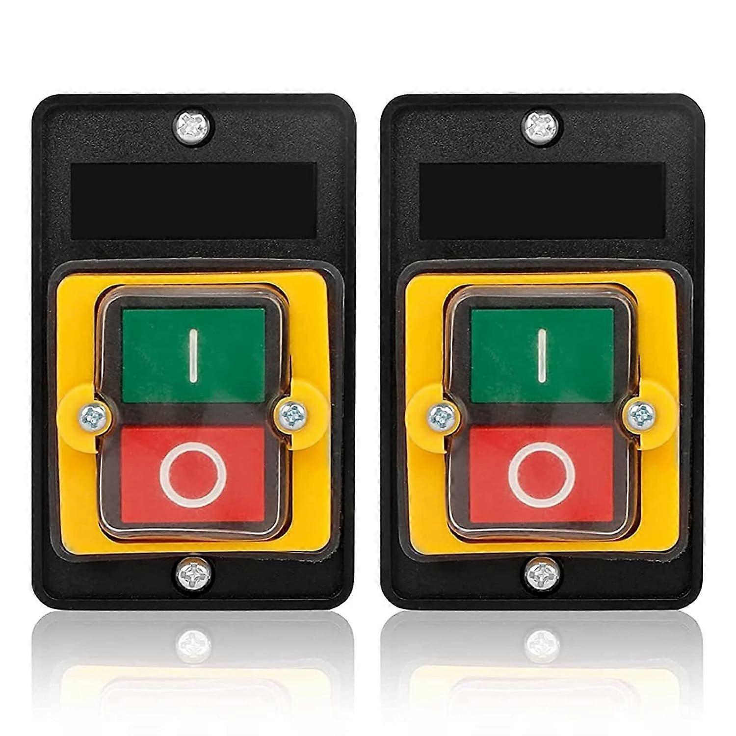 2 push button switch AC220V/380V 10A waterproof push button on/off button for mechanical equipment textile machinery