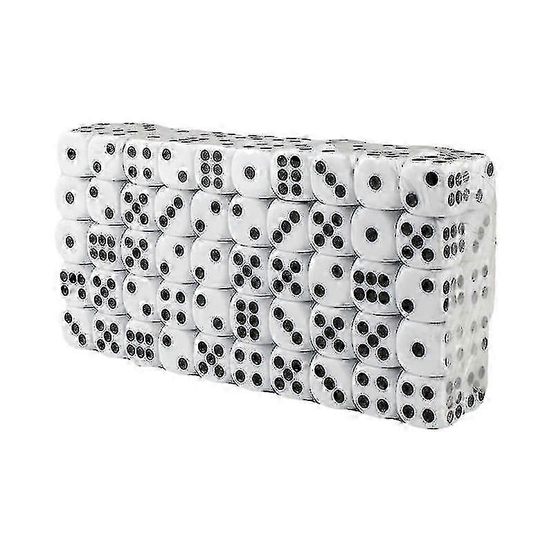 100 Pcs White Six-sided Dice