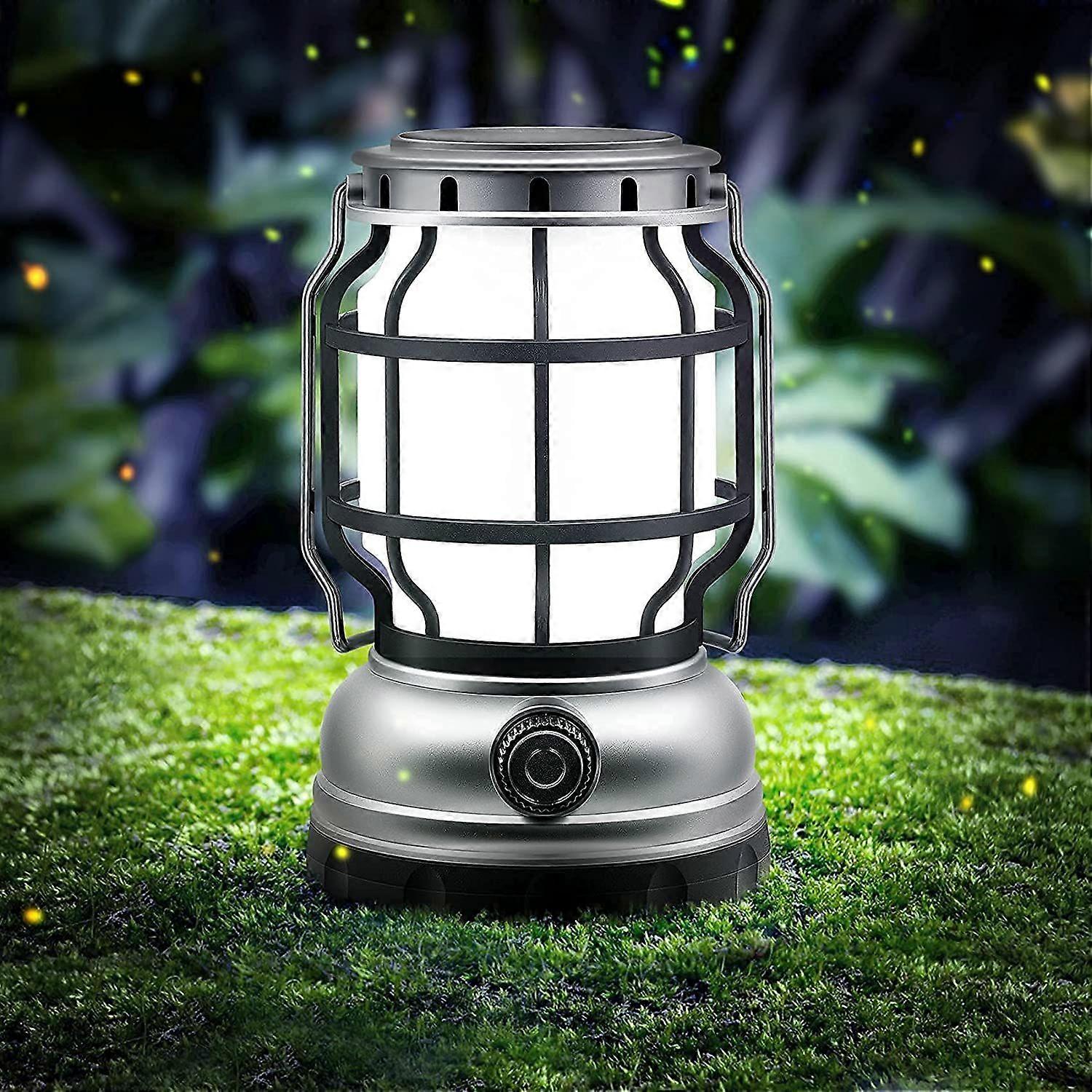 Portable Solar Camping Light - Rechargeable Lamp for Camping Tents - LED Lantern and Flashlight Combo