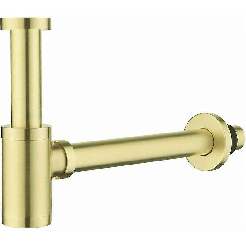 Brass Sink Trap, Universal Design Trap 1 1/4 x 32mm, Adjustable Anti Odor Gold