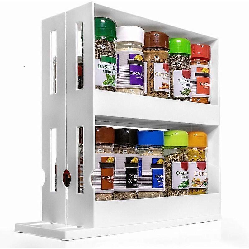 2 Shelves, Expandable Spice Rack, Kitchen Shelf Organization System, Spice Racks,