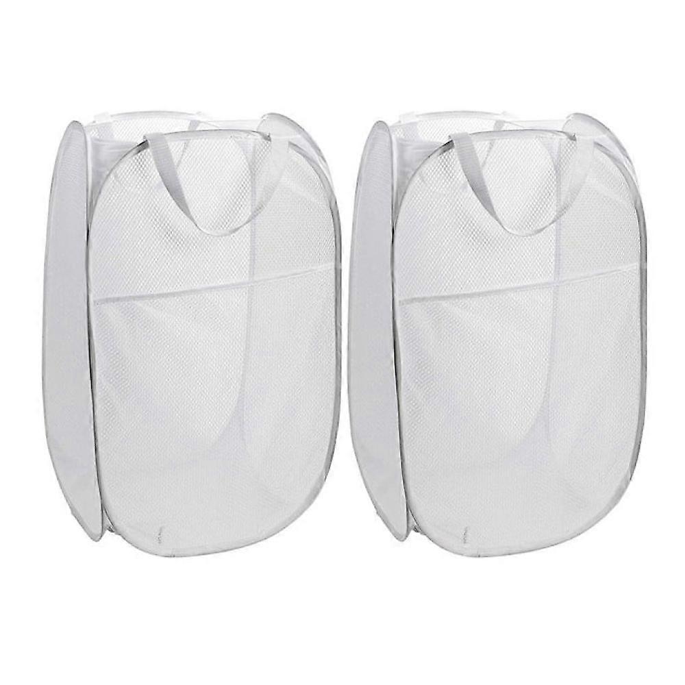 Mesh Popup Laundry Hamper - Portable, Durable Handles, Collapsible for Storage and Easy to Open. Folding Pop-Up Clothes Hampers are Great for The Kids