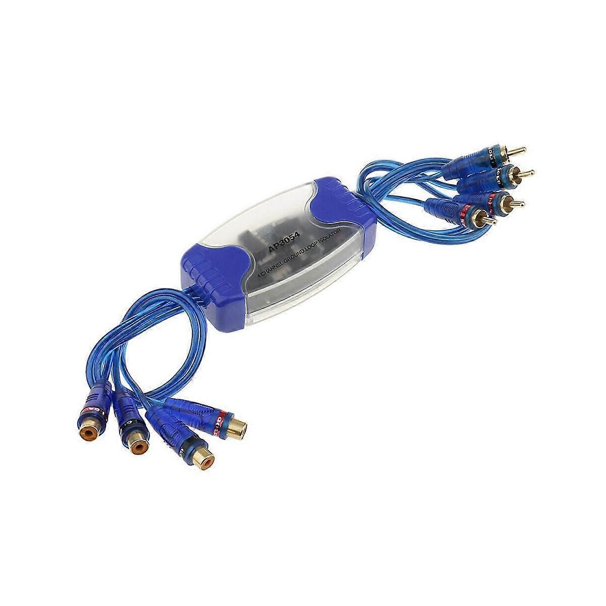 Universal Noise Sound Eliminator 4 Channel RCA Ground Loop Isolator Noise Filters for Car Audio Radio Home Stereo System