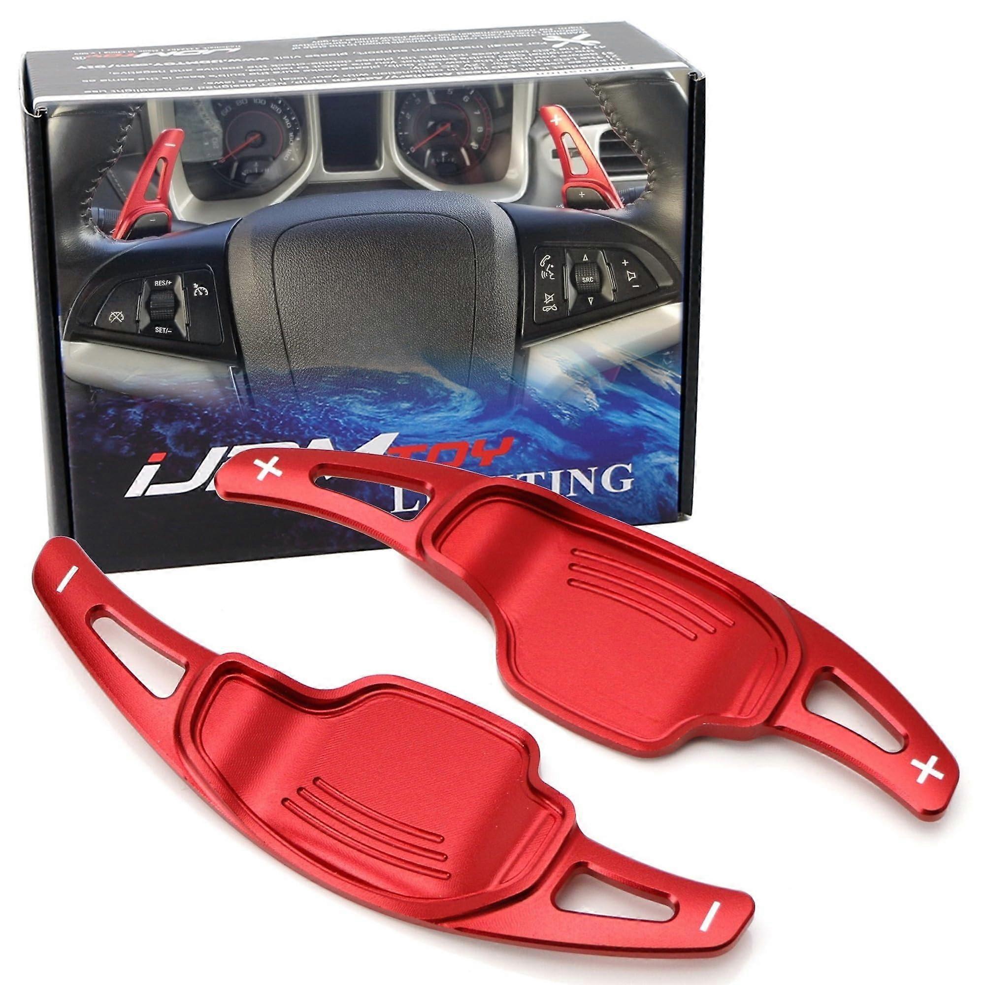 Red CNC Billet Aluminum Large Paddle Extensions Compatible with 201215 Chevy Camaro, 201619 Cadillac CT6 XT5, Buick Regal Lacrosse, etc