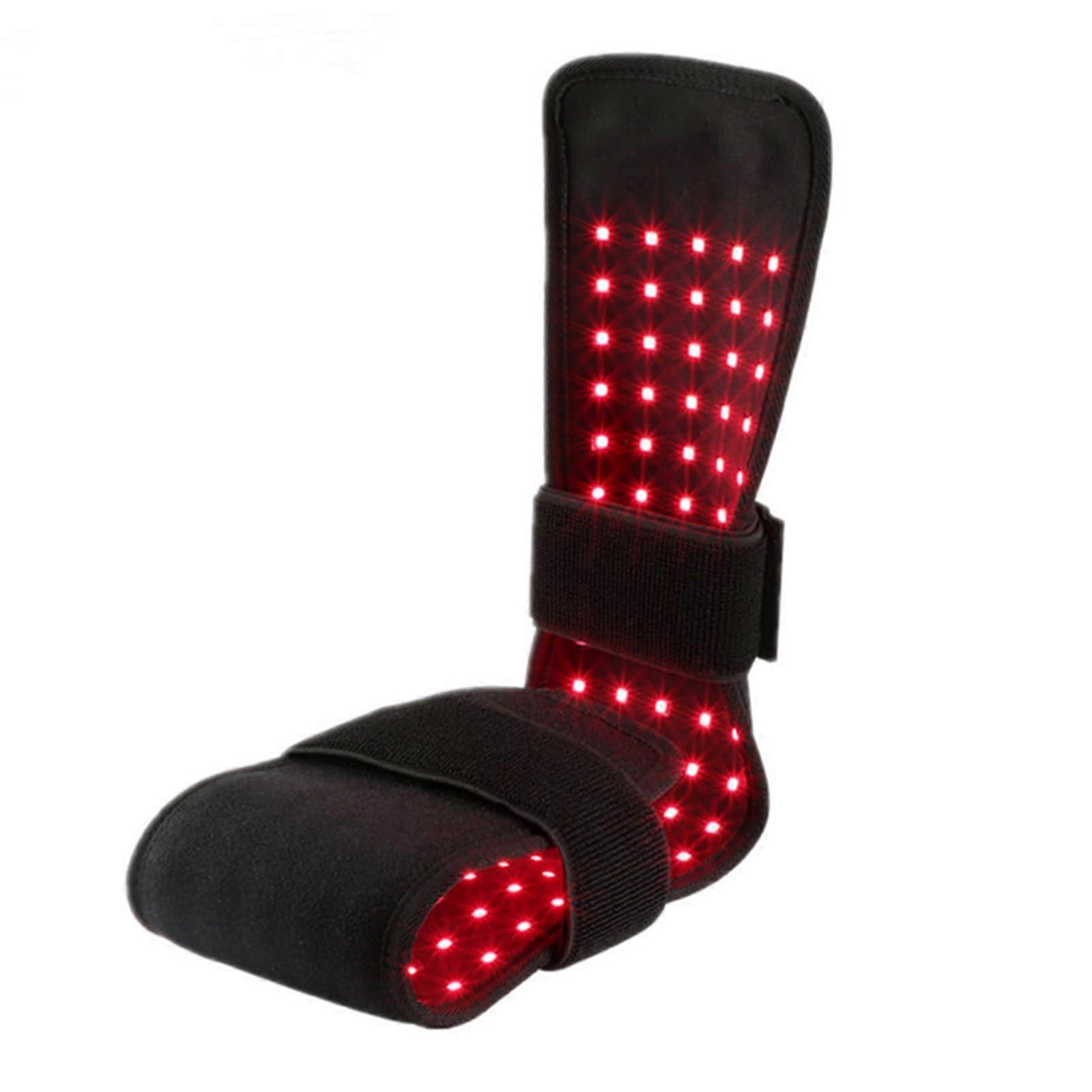 Infrared Light Therapy Feet Device, Red Light Therapy Shoe with LED EMS Dual Effect Belt, 30-Minute Timer Function