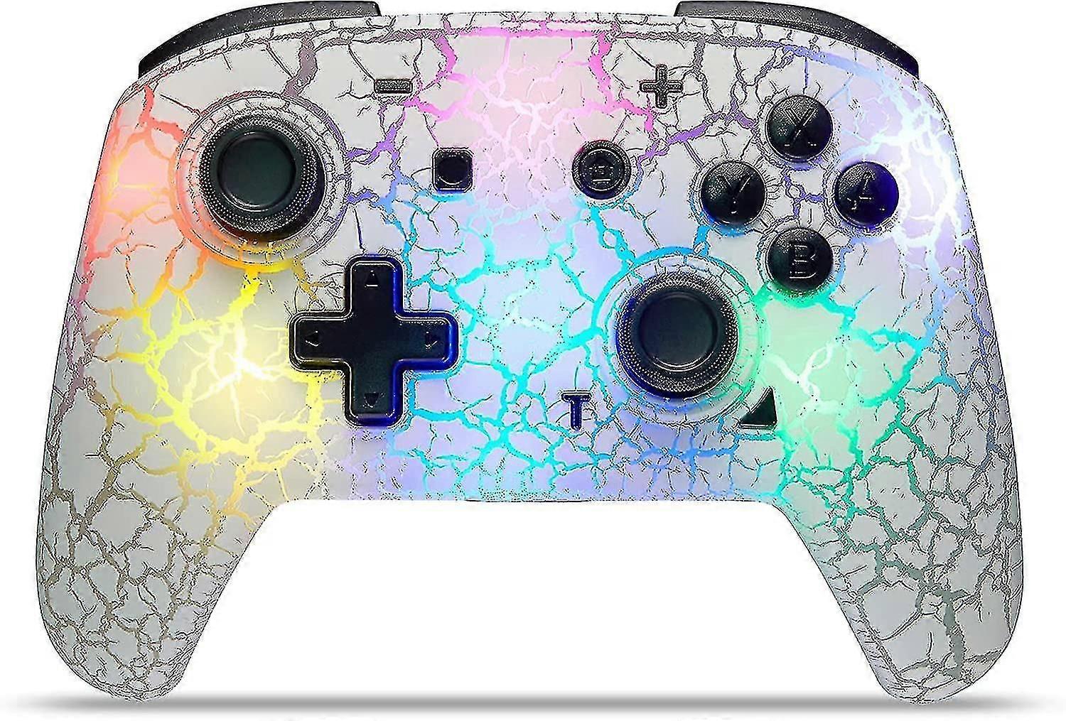 Kryc-Switch-Controller, Wireless Switch Pro Controller für Switch/Switch Lite/Switch Oled, 8 Farben einstellbare LED-Funkfernbedienung