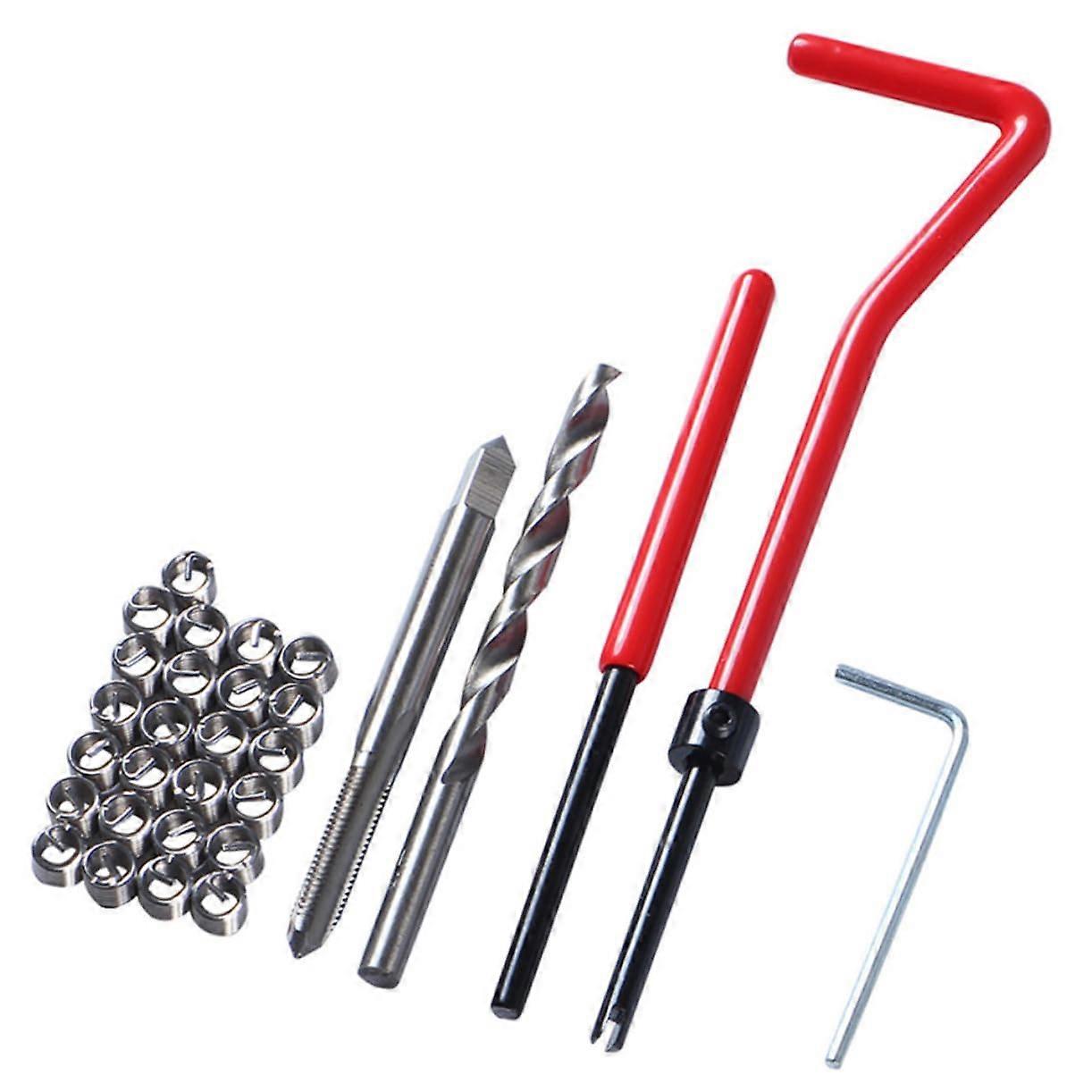 Thread Repair Insert Set Kit for Engine Maintenance, 10-Piece High-Strength Steel, M6/M8/M10 Compatibility