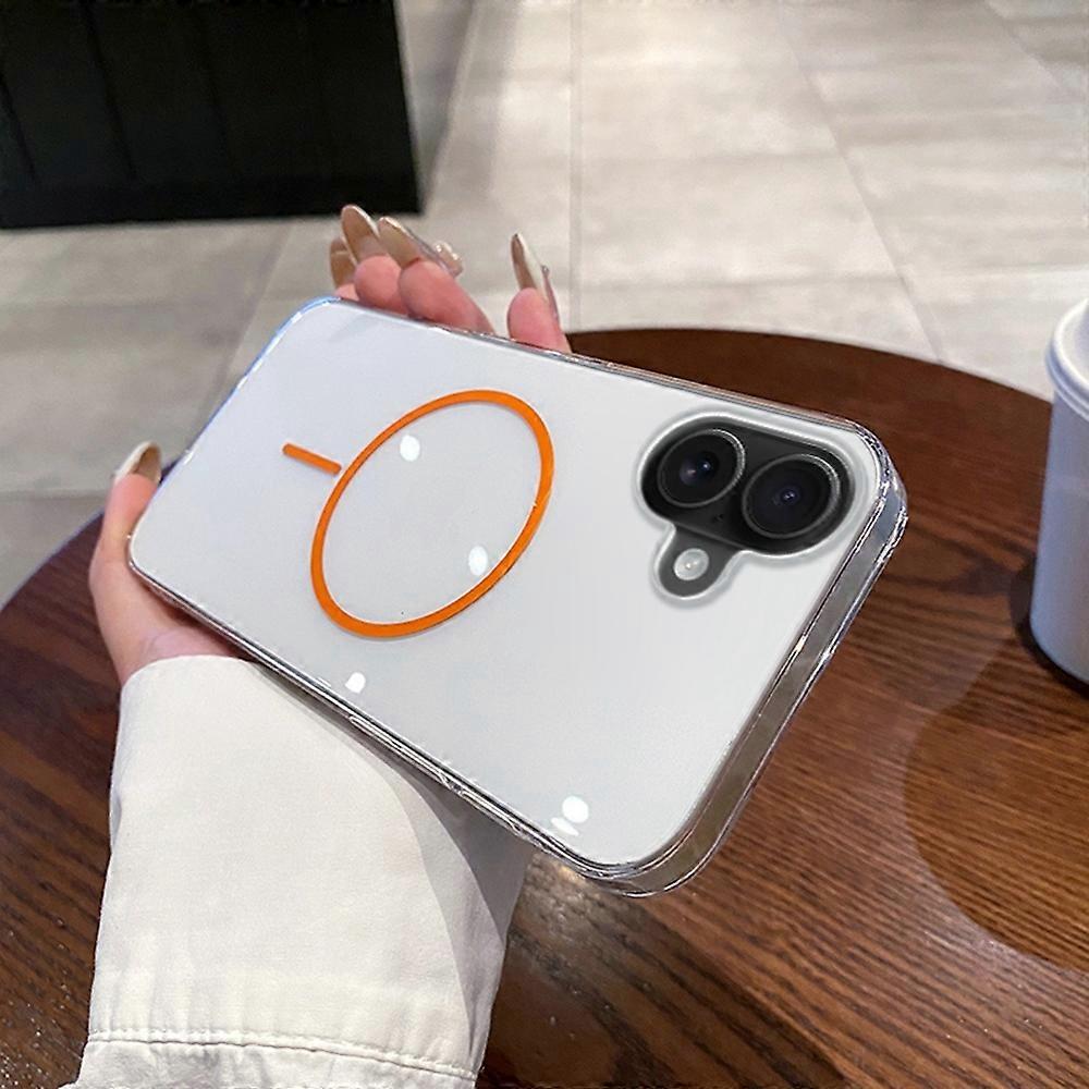 For iPhone 16 Plus Case Compatible with MagSafe Clear Slim PC Phone Back Cover