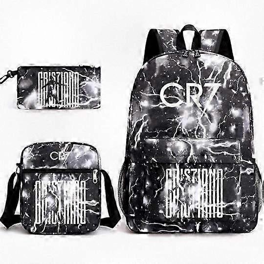 3D Printed Football Backpack for Teens with Shoulder Strap Set of 3