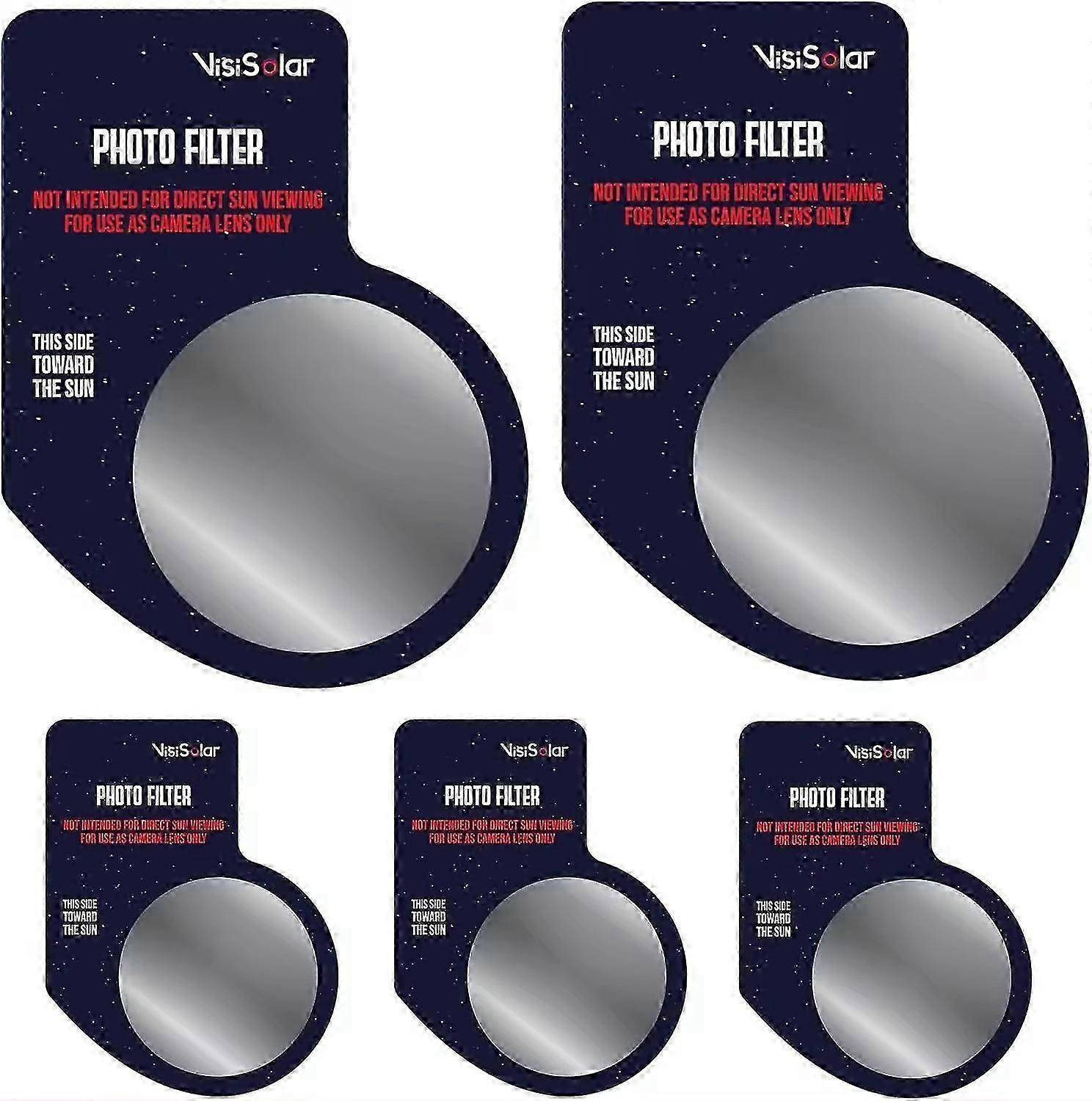 Smartphone Solar Imaging Enhancing Photo Lens 5-Pack - Random pattern