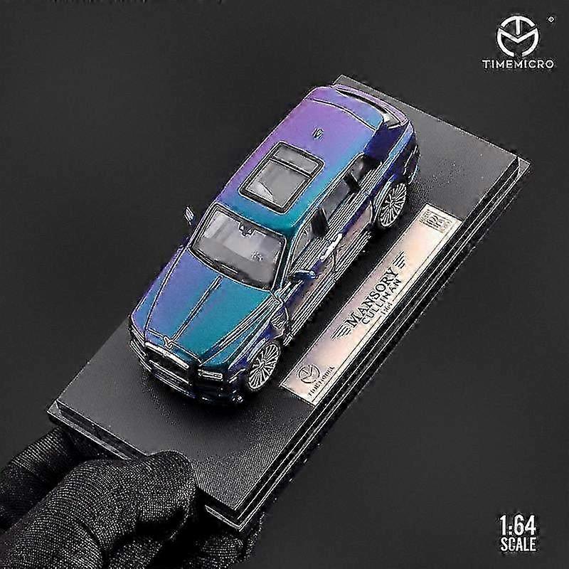 Scale Model 1:64 Rolls Royce Cullinan Mansory Chameleon Diecast Car with Metal Chassis for Display Collection Ornaments