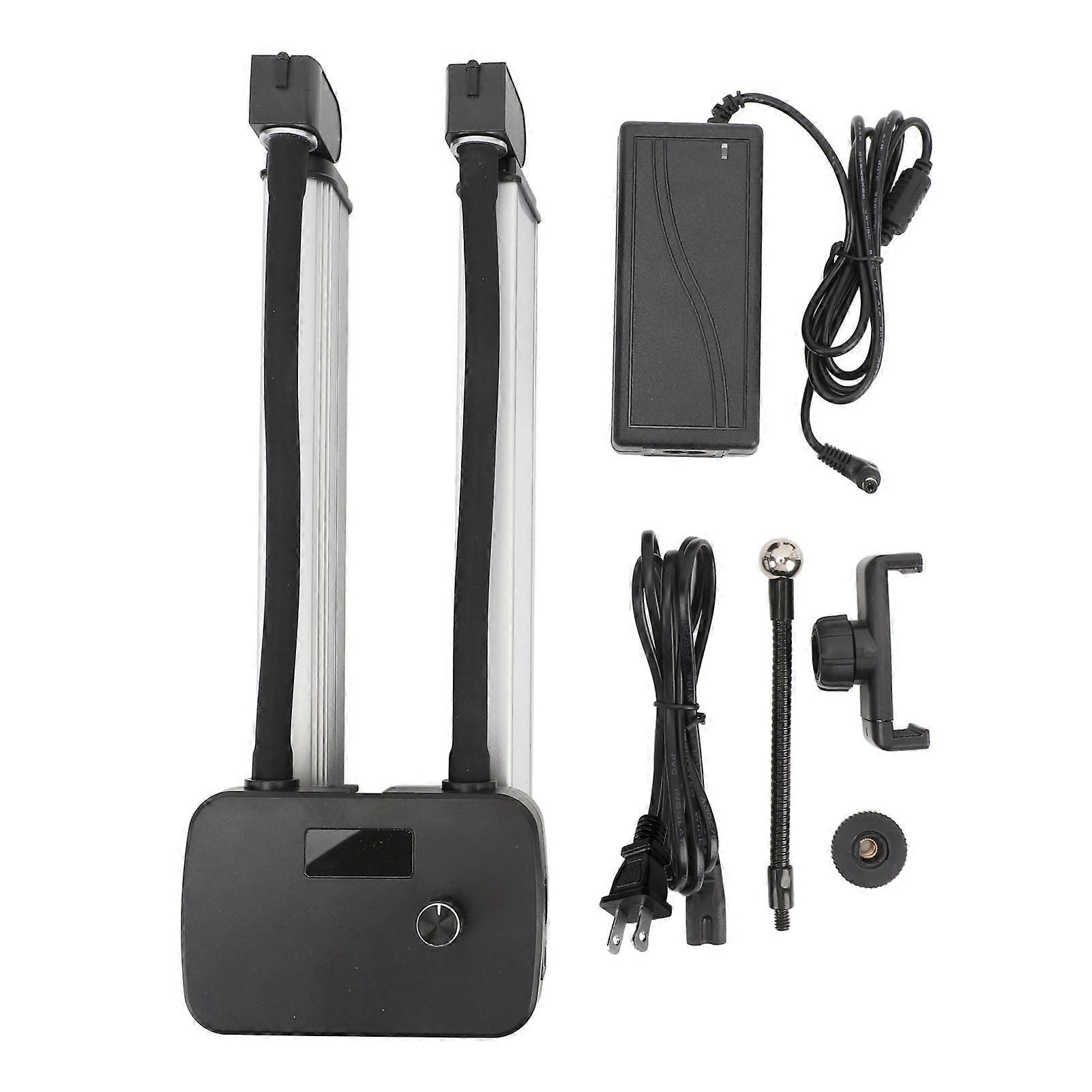 LED Dual Arm Tube Photography Light USB Continuous Lighting Adjustable Brightness Static Object Shooting Fill Light Beauty Lamp for Live Streaming Plu